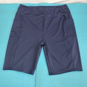 Starting Point Womens Bike Shorts w/ Pockets Navy Size 1X